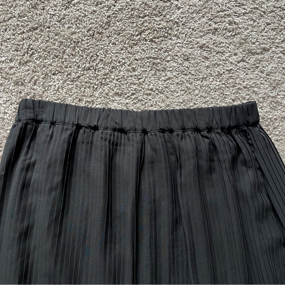 NWT Women's Able Bessie Pleated Midi Skirt size XL in Black - Picture 6 of 10